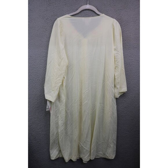 Shadowline Vtg. Yellow Embroidered Gown & Robe Set-Medium-New w/Tags-Y2K - Picture 8 of 15